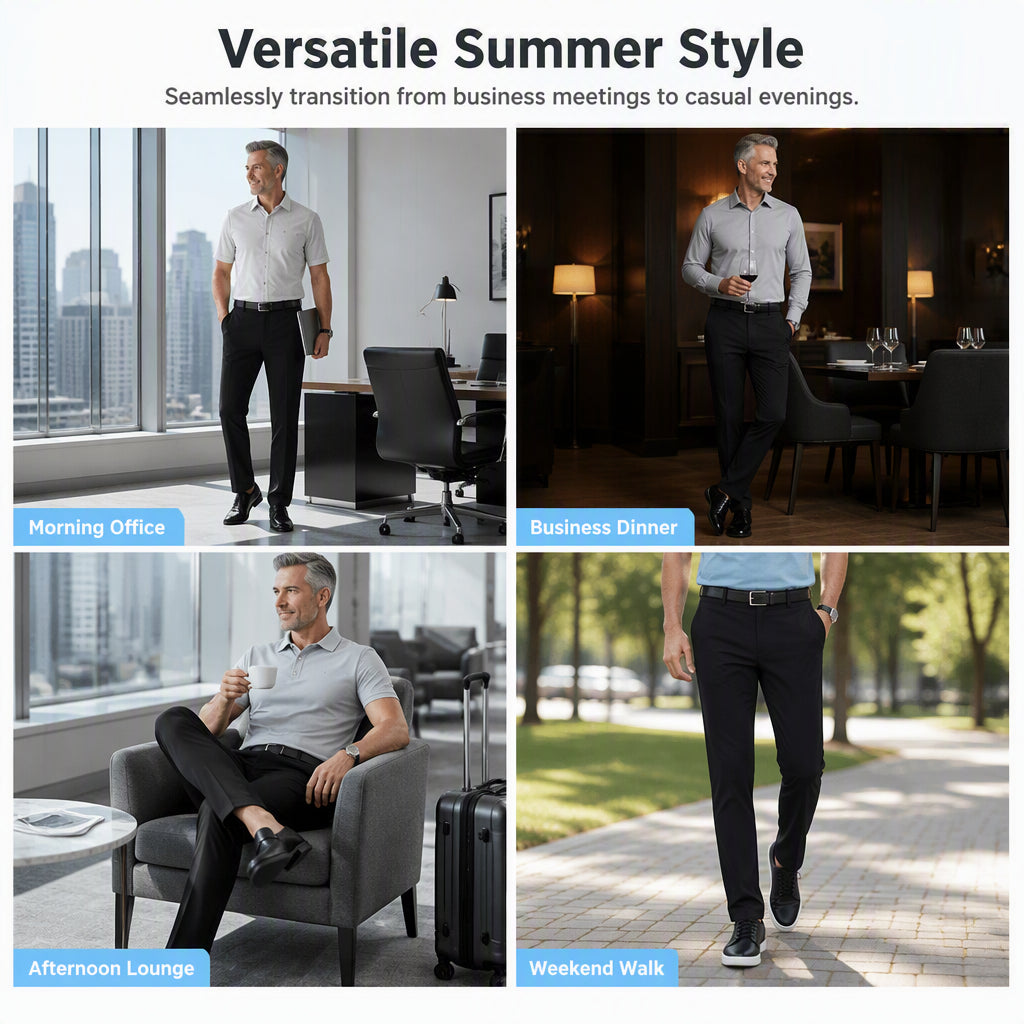 👖 LIMITED-TIME 50% OFF! ✨ Men's Ice Silk Casual Trousers