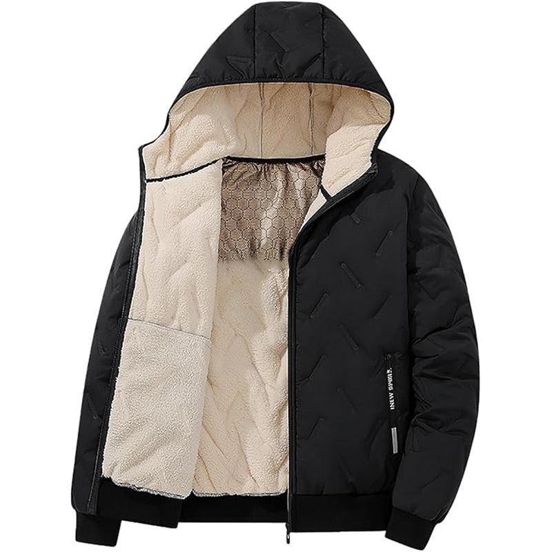 ❄️ Men’s Warm Zipper Hooded Coat – Winter Comfort Meets Everyday Style