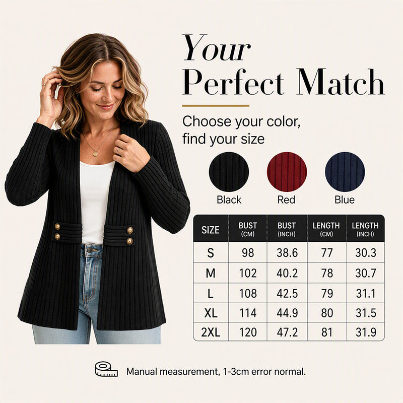🍂 Women’s Ribbed Knit Cardigan Sweater – Cozy Comfort Meets Effortless Autumn Style