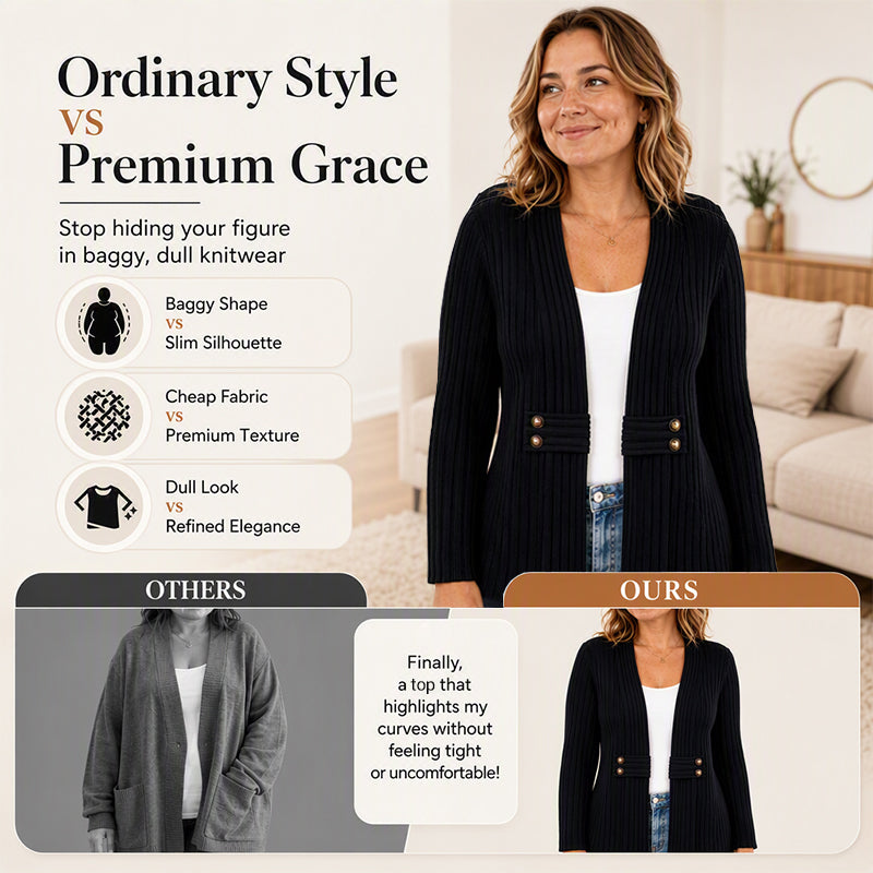 🍂 Women’s Ribbed Knit Cardigan Sweater – Cozy Comfort Meets Effortless Autumn Style