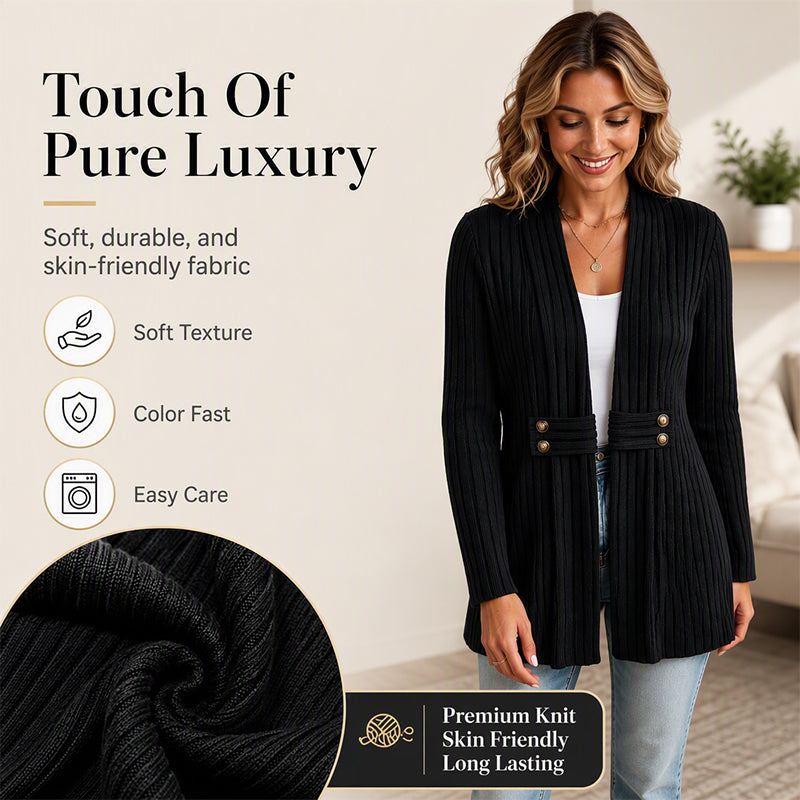 🍂 Women’s Ribbed Knit Cardigan Sweater – Cozy Comfort Meets Effortless Autumn Style