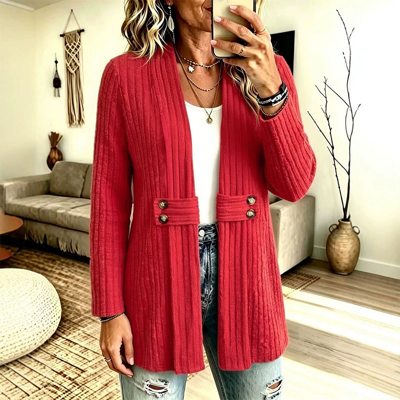 🍂 Women’s Ribbed Knit Cardigan Sweater – Cozy Comfort Meets Effortless Autumn Style