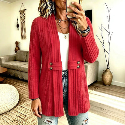 🍂 Women’s Ribbed Knit Cardigan Sweater – Cozy Comfort Meets Effortless Autumn Style