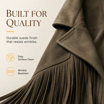 Women’s Casual Long Sleeve Fringe Jacket