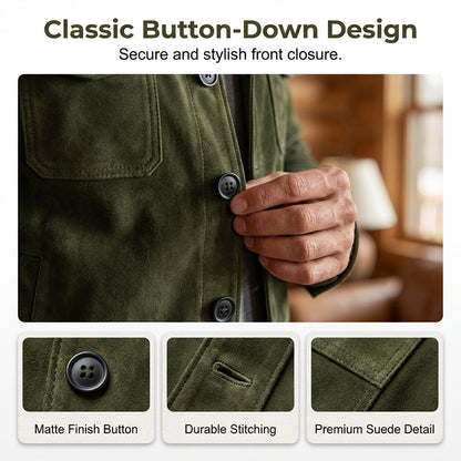 Men's Vintage-Style Corduroy Stand Collar Jacket