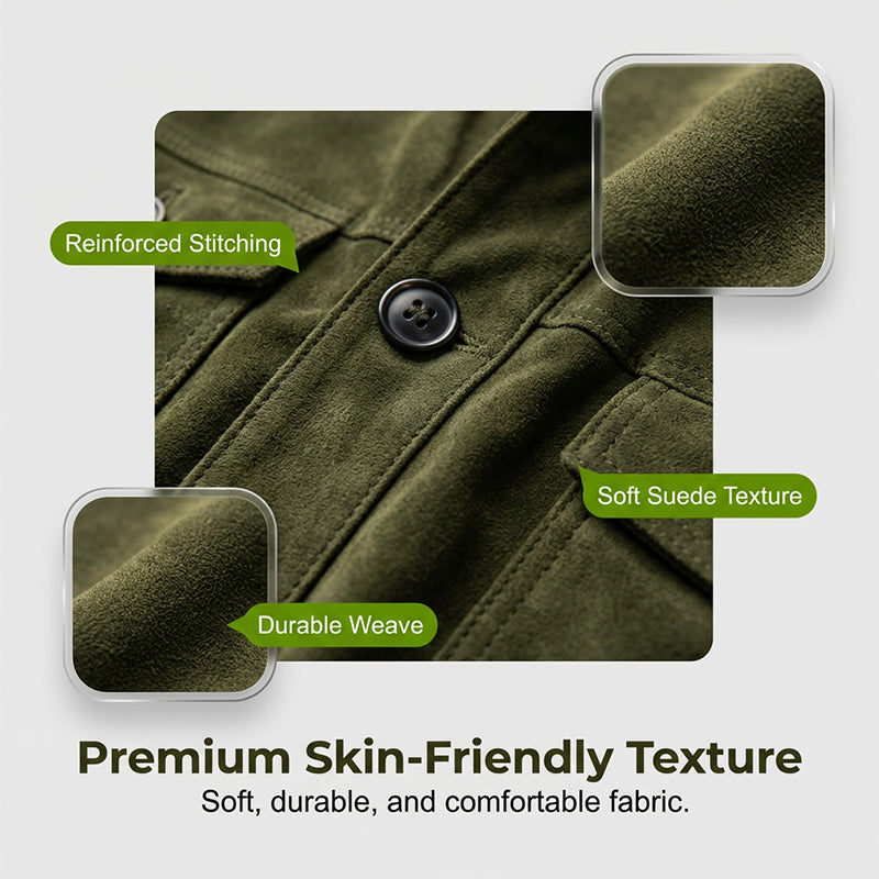 Men's Vintage-Style Corduroy Stand Collar Jacket