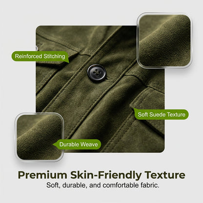 Men's Vintage-Style Corduroy Stand Collar Jacket