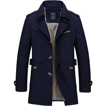 Casual-styled Cotton Medium-long Coat