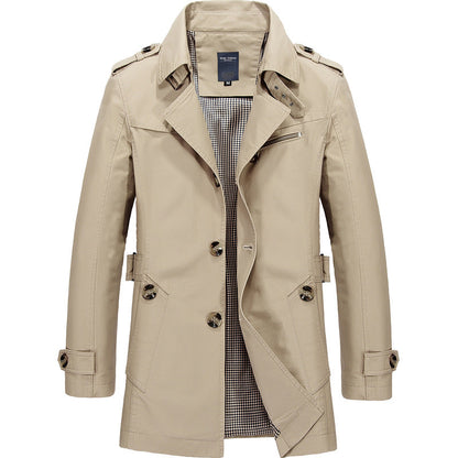 Casual-styled Cotton Medium-long Coat