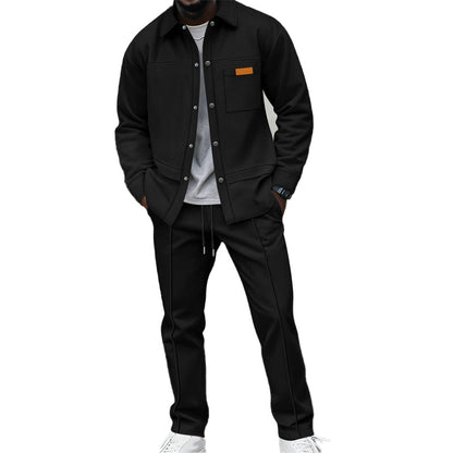 New Arrivals🛍️Men's Waffle Knit Jacket & Pants Two-Piece Casual Set