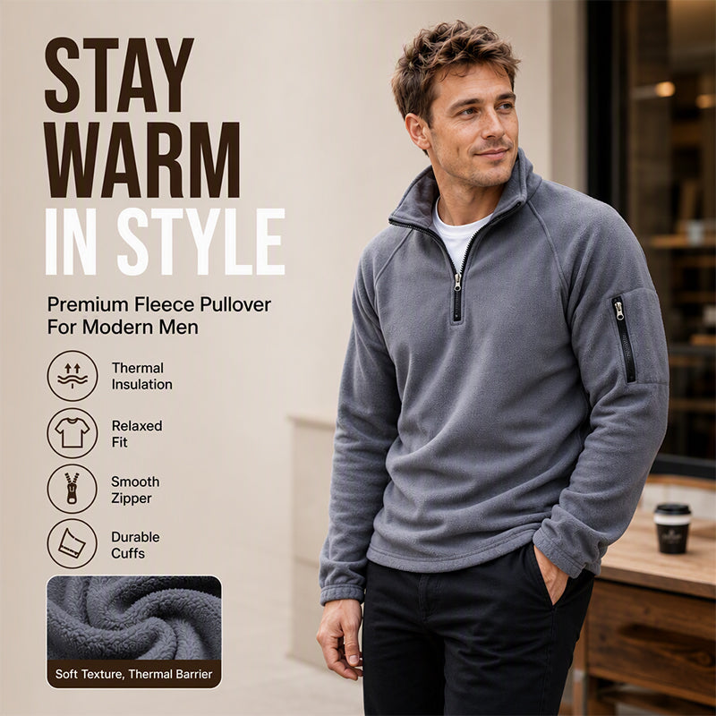 Men's Half Zip Polar Fleece Pullover