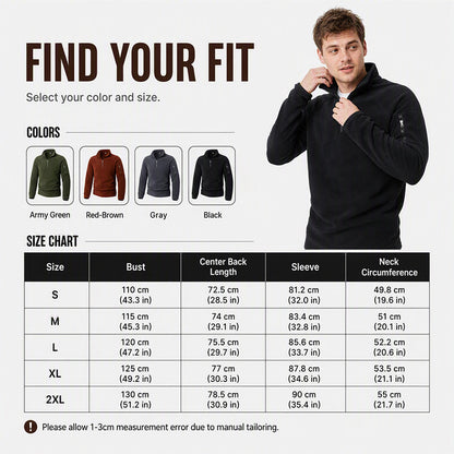 Men's Half Zip Polar Fleece Pullover