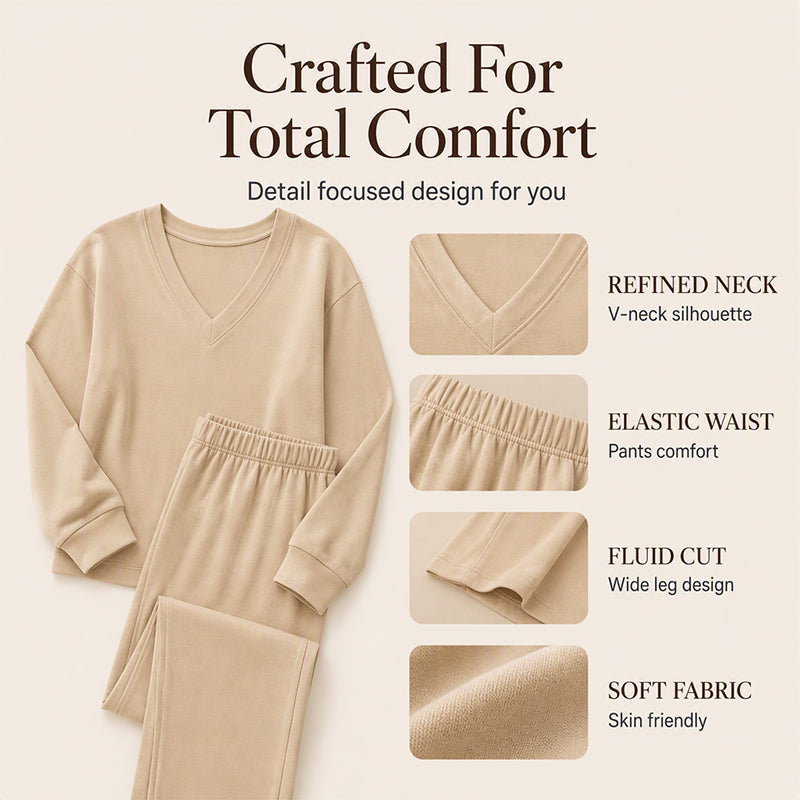 🍂 Women's Off Shoulder Sweatshirt & Pants Set – Cosy Comfort Meets Effortless Autumn Style
