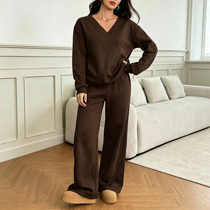 🍂 Women's Off Shoulder Sweatshirt & Pants Set – Cosy Comfort Meets Effortless Autumn Style