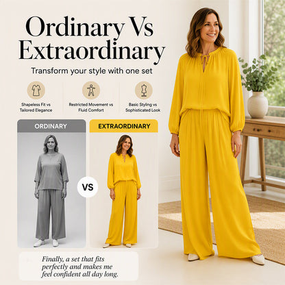 👚 Women's Casual Loose Top & Trousers Set – Effortless Autumn Comfort & Style