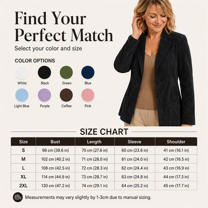 ✨ Elevated Comfort | Women's Suede Blazer Jacket
