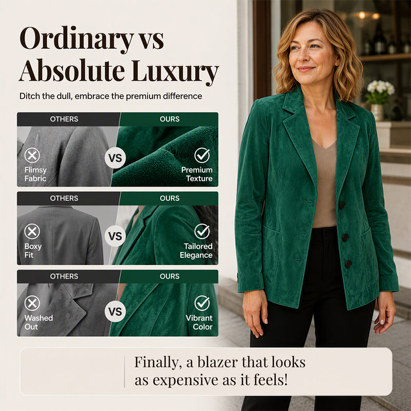 ✨ Elevated Comfort | Women's Suede Blazer Jacket