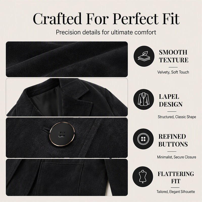 ✨ Elevated Comfort | Women's Suede Blazer Jacket