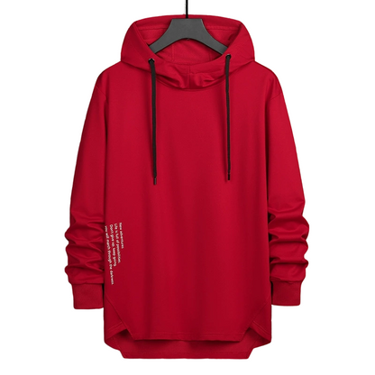 ☁️ All-Day Comfort | Men's Relaxed-Fit High-Neck Hooded Sweatshirt