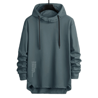 ☁️ All-Day Comfort | Men's Relaxed-Fit High-Neck Hooded Sweatshirt