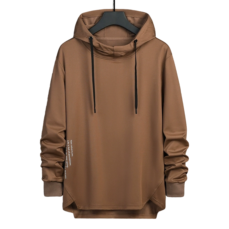 ☁️ All-Day Comfort | Men's Relaxed-Fit High-Neck Hooded Sweatshirt