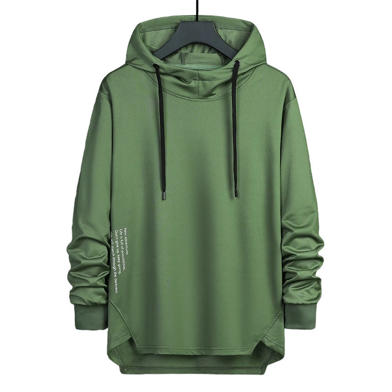 ☁️ All-Day Comfort | Men's Relaxed-Fit High-Neck Hooded Sweatshirt