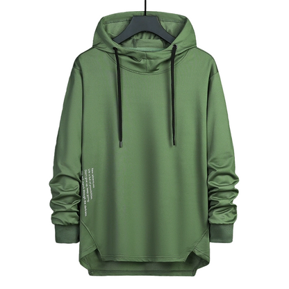 ☁️ All-Day Comfort | Men's Relaxed-Fit High-Neck Hooded Sweatshirt