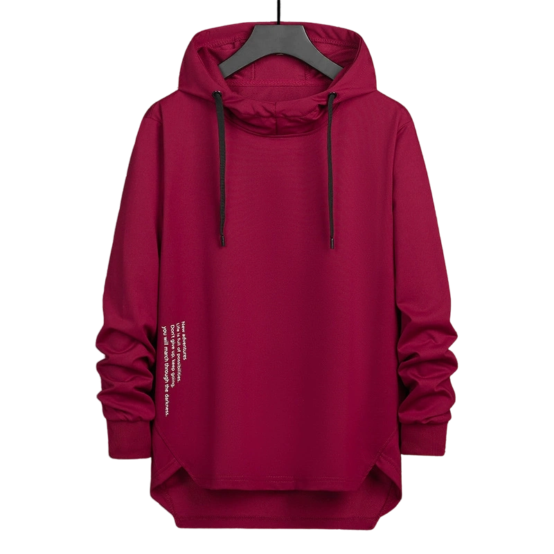 ☁️ All-Day Comfort | Men's Relaxed-Fit High-Neck Hooded Sweatshirt