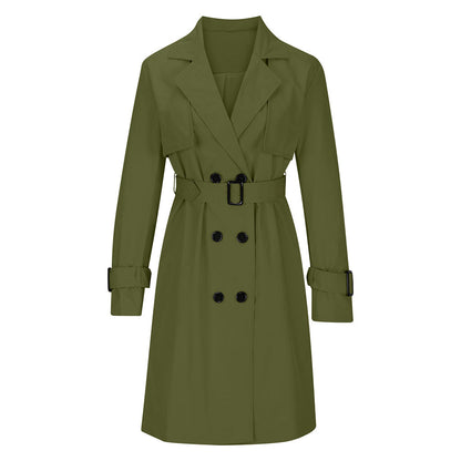 🍂 Women’s Double-Breasted Trench Coat – Timeless Elegance & Effortless Autumn Style