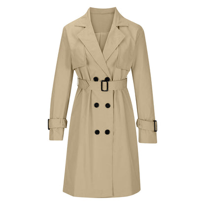 🍂 Women’s Double-Breasted Trench Coat – Timeless Elegance & Effortless Autumn Style