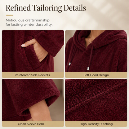 ❄️ Cozy Winter Comfort | Women's Plush Hooded Maxi Lounge Dress