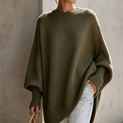 ☁️ Cozy Everyday Comfort | Women's Plus-Size Crew-Neck Pullover Sweater
