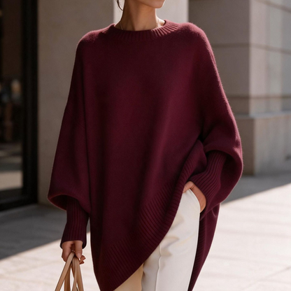 ☁️ Cozy Everyday Comfort | Women's Plus-Size Crew-Neck Pullover Sweater