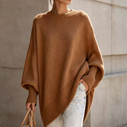 ☁️ Cozy Everyday Comfort | Women's Plus-Size Crew-Neck Pullover Sweater