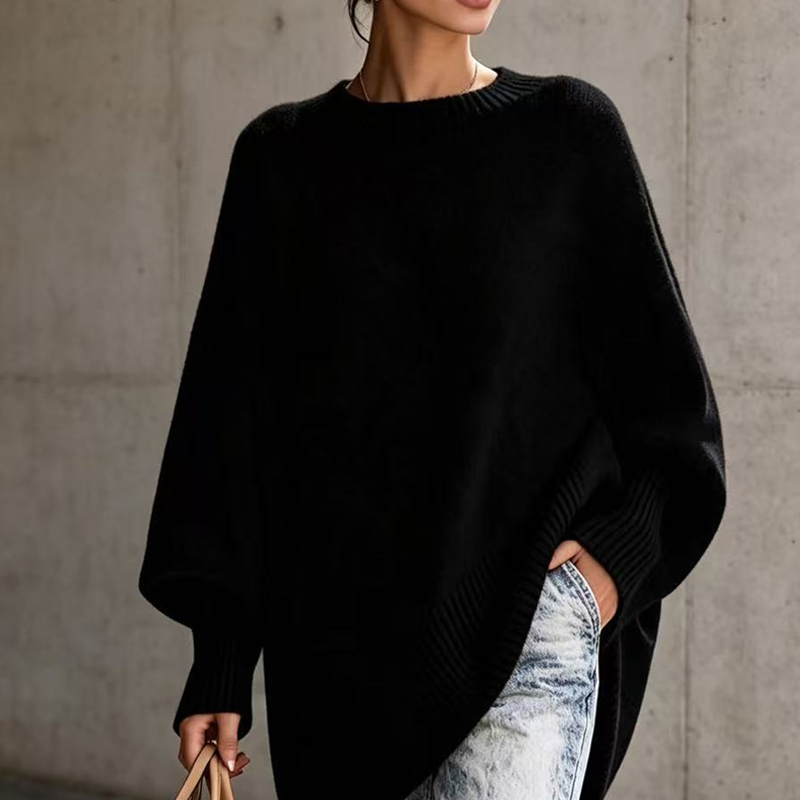 ☁️ Cozy Everyday Comfort | Women's Plus-Size Crew-Neck Pullover Sweater