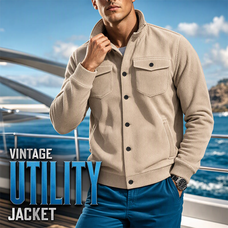 Men's Vintage Corduroy Cargo Jacket