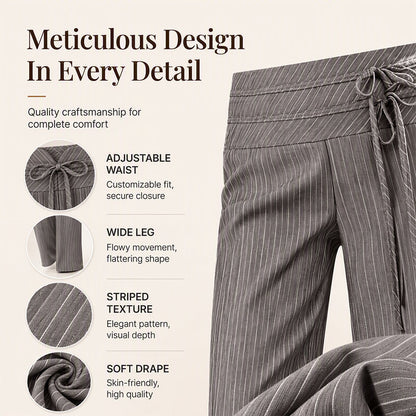 ⌛Limited-Time Offer-✨Women's Casual Striped Wide-Leg Pants