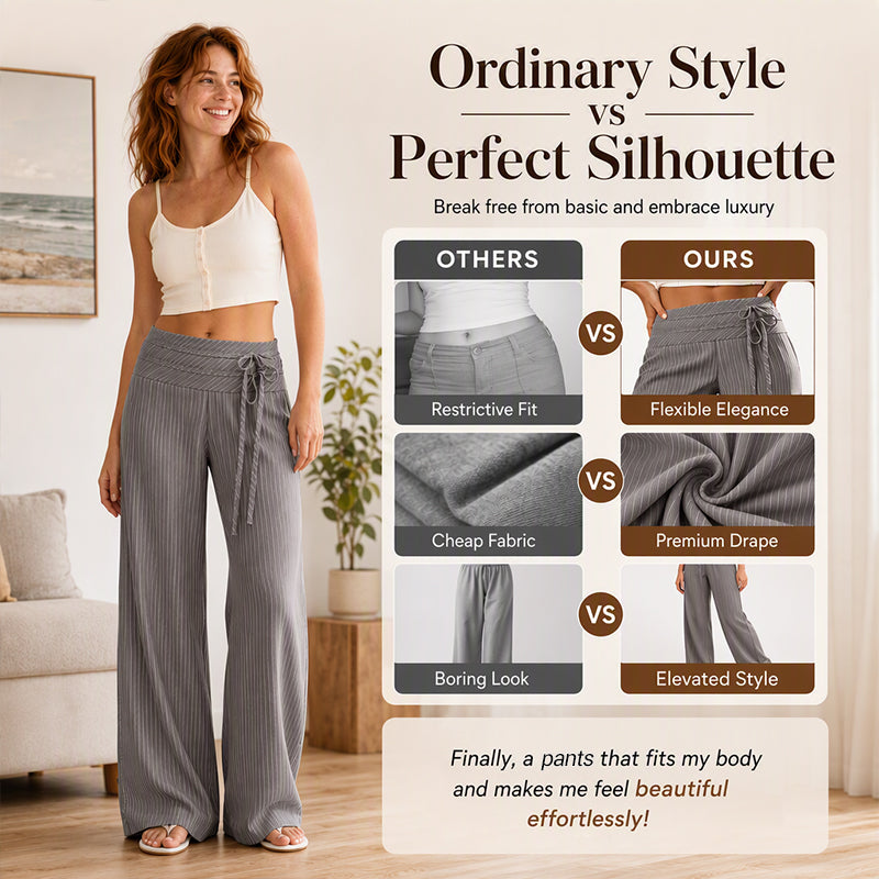 ⌛Limited-Time Offer-✨Women's Casual Striped Wide-Leg Pants