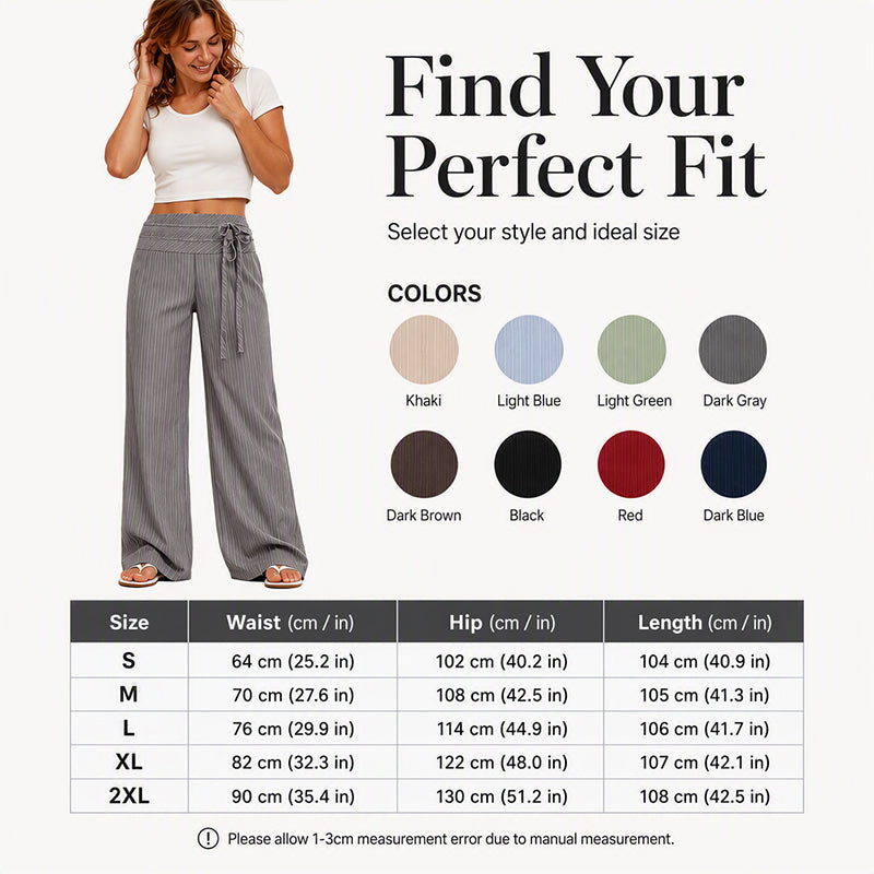 ⌛Limited-Time Offer-✨Women's Casual Striped Wide-Leg Pants