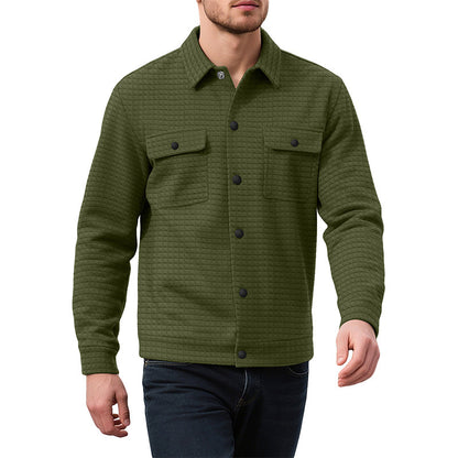 🔥 Men’s Casual Waffle-Textured Jacket – Stylish, Comfortable & Easy to Layer