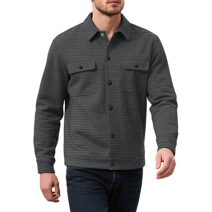 🔥 Men’s Casual Waffle-Textured Jacket – Stylish, Comfortable & Easy to Layer