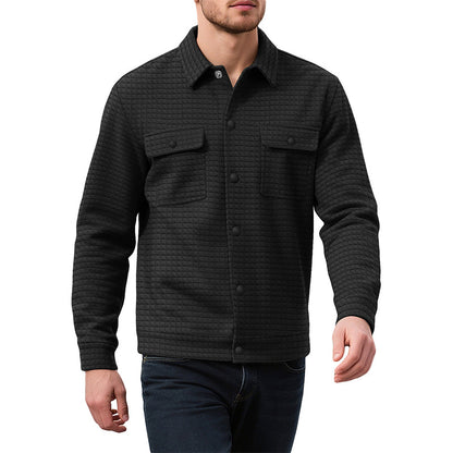 🔥 Men’s Casual Waffle-Textured Jacket – Stylish, Comfortable & Easy to Layer