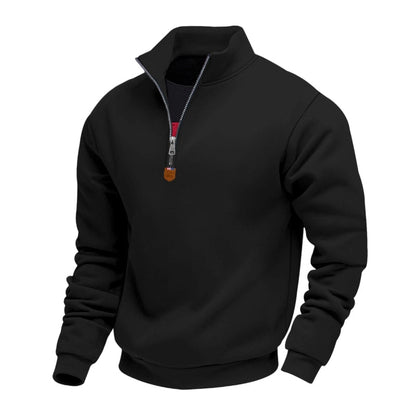 ✨Men's Stand Collar Quarter-Zip Pullover – Smart, Cosy & Effortlessly Versatile