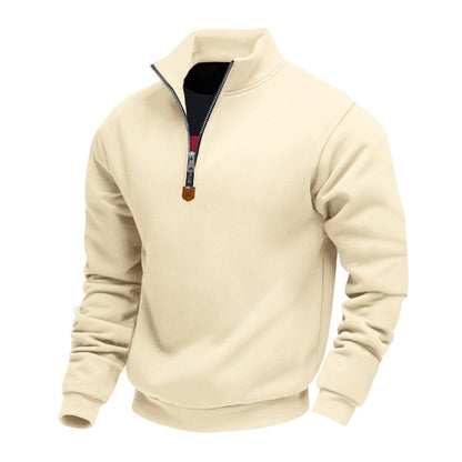 ✨Men's Stand Collar Quarter-Zip Pullover – Smart, Cosy & Effortlessly Versatile