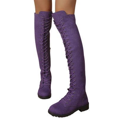 Women's High Lace-Up Over-the-Knee Boots【FREE SHIPPING】