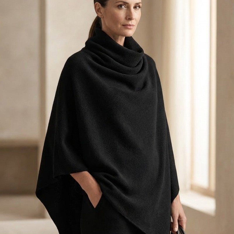 ⌛Limited-Time Offer-👗✨Women's Cowl Neck Cape & Wide-Leg Pants Set