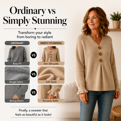 🍂 Women’s V-Neck Knit Jumper – Flattering, Cosy & Effortlessly Chic