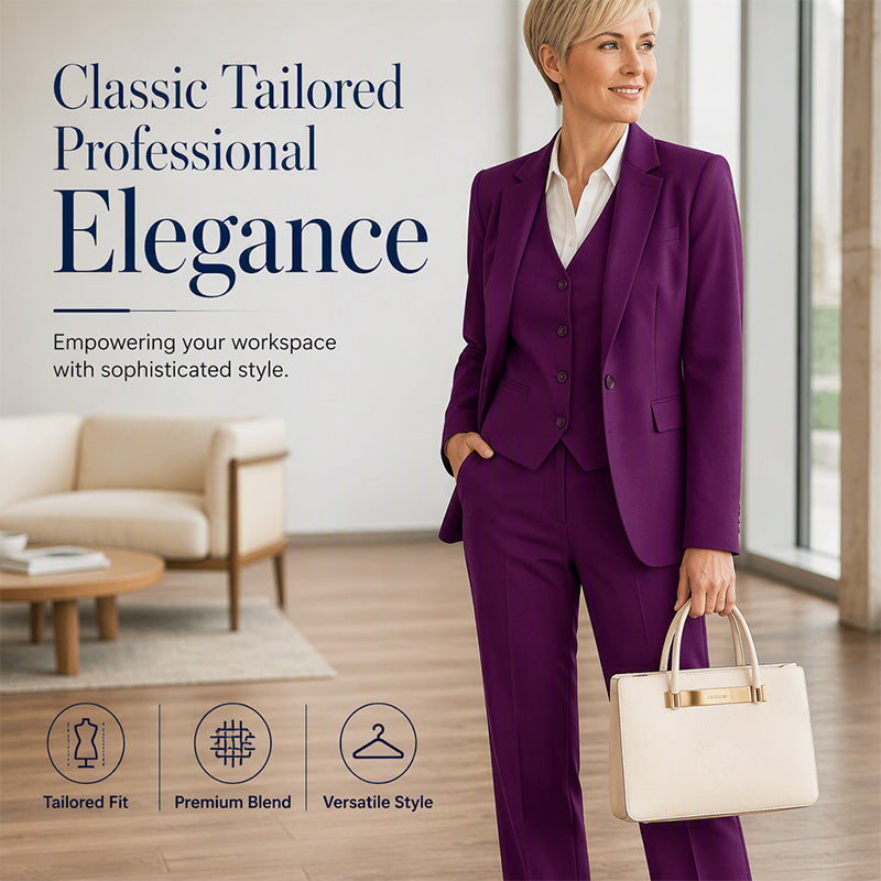 ✨ Premium Professional Style | Women's Blazer, Vest & Pants 3-Piece Suit Set ⚡ Free Shipping