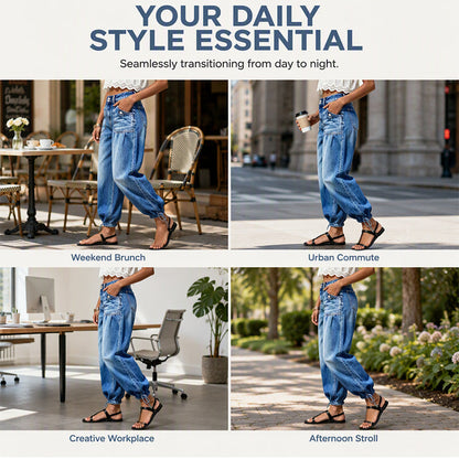 ✨Women's High Waisted Stretchy Barrel Jeans