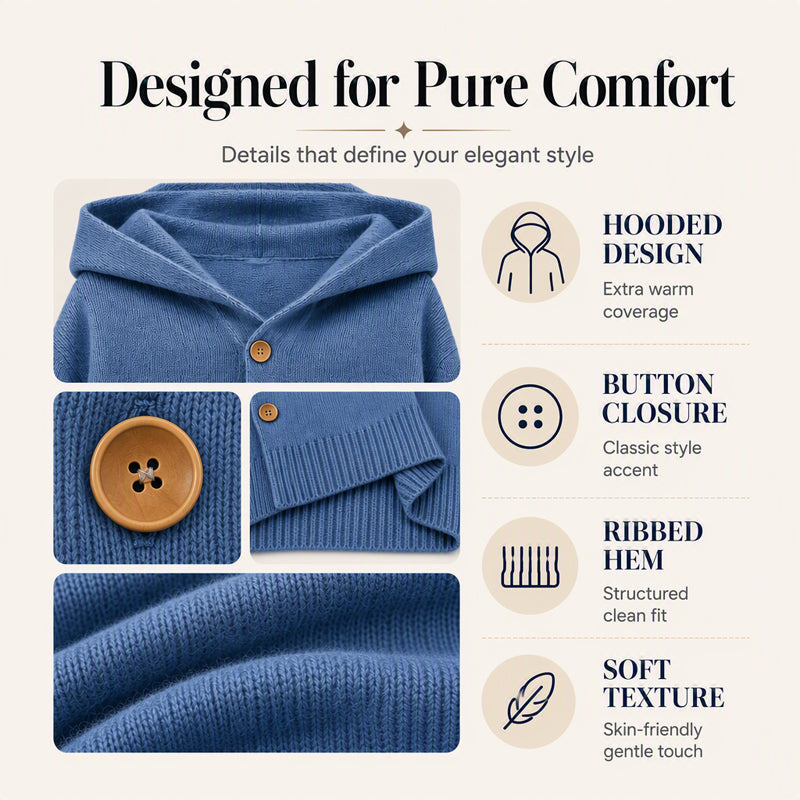 ✨👚Women's Casual Hooded Sweater Cardigan